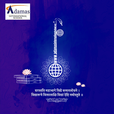 Adamas International School - Saraswati Puja Post (1) - Social Media Post by TechShu