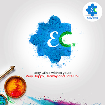 Easy Clinic - Holi Post - Social Media Post by TechShu