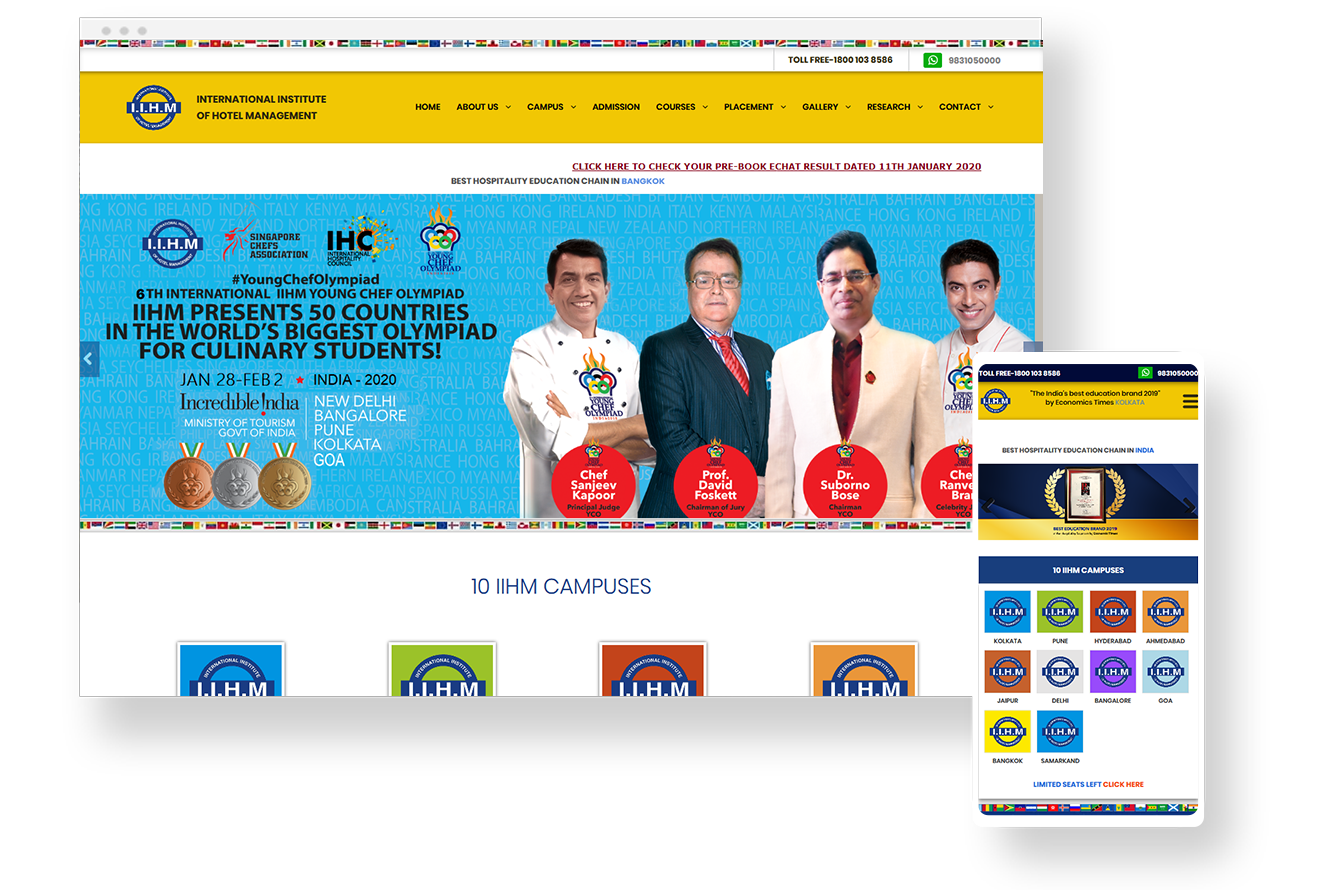 IIHM - Website Development by TechShu