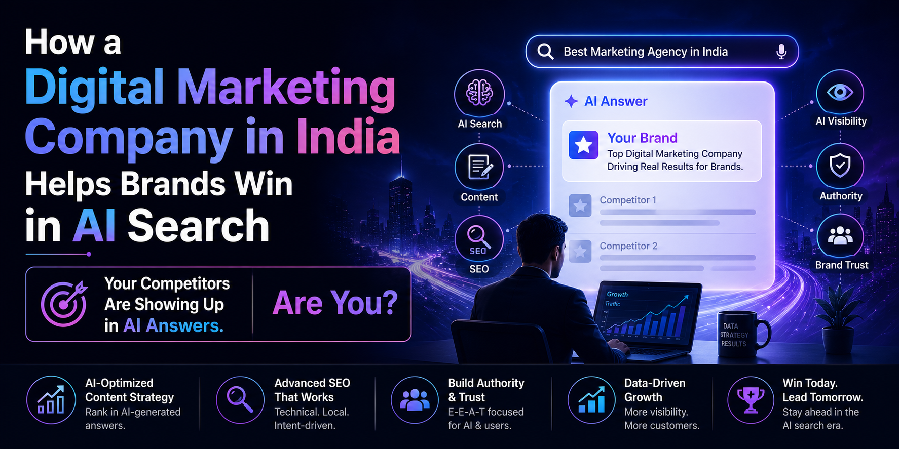 How a Digital Marketing Company in India Helps Businesses Get Recommended by AI Search